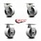 Service Caster 4 Inch Semi Steel Cast Iron Caster Set with Roller Bearings 2 Swivel 2 Rigid SCC-20S420-SSR-2-R-2 - alternate 7